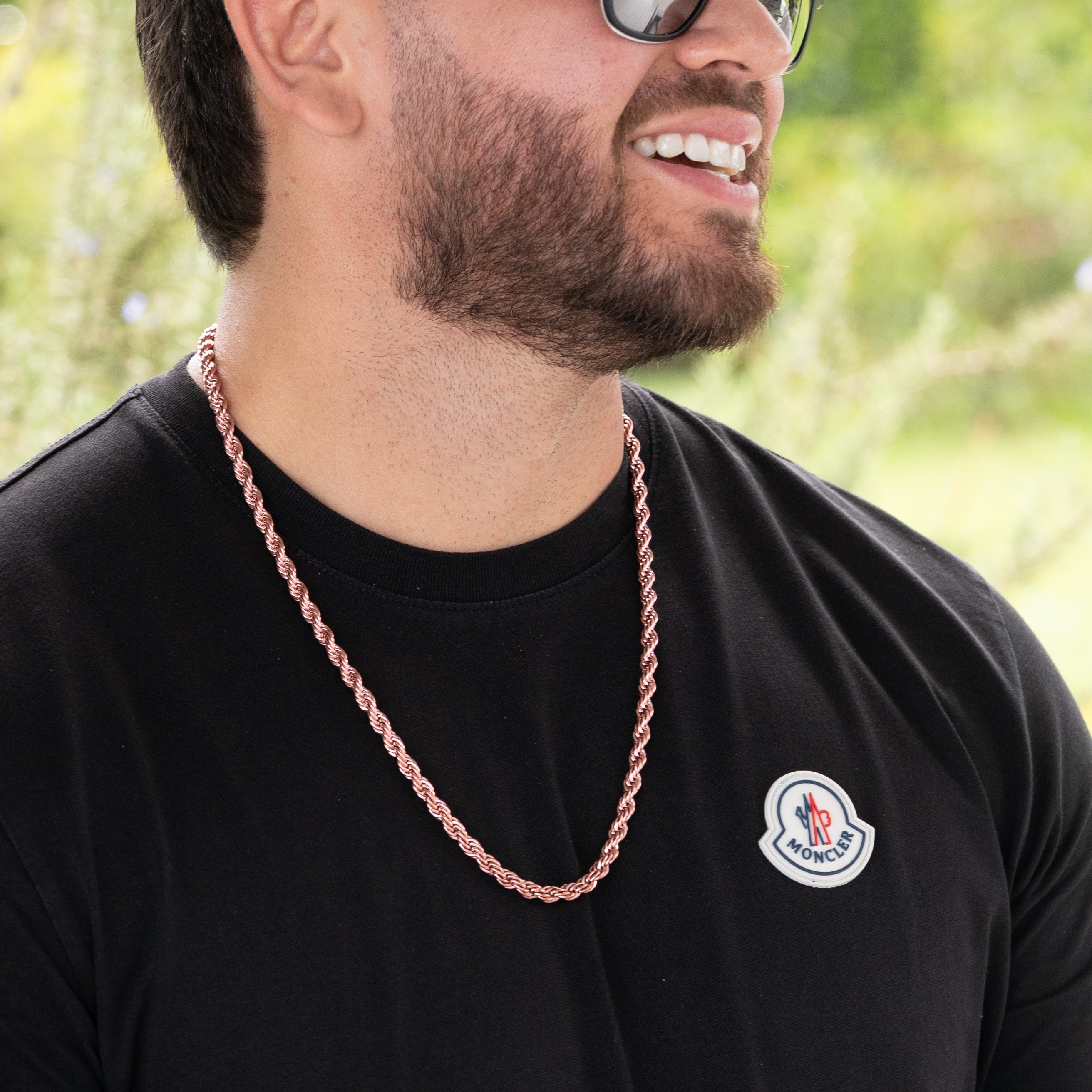 Cadena Lazo Rosa Hombre